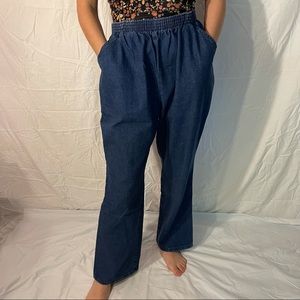 Chic Denim Pull Up Pants